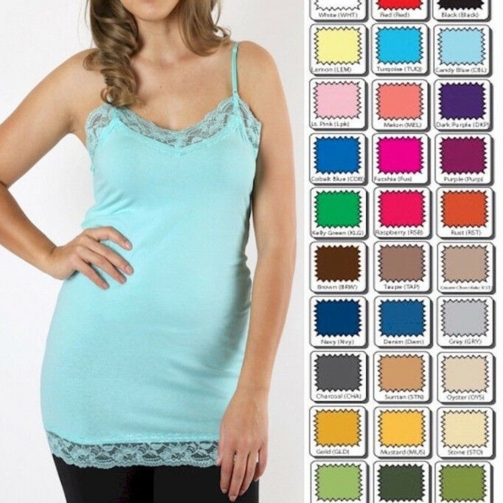 10 Ten Sleeveless Zenana  Lace Tank Tops